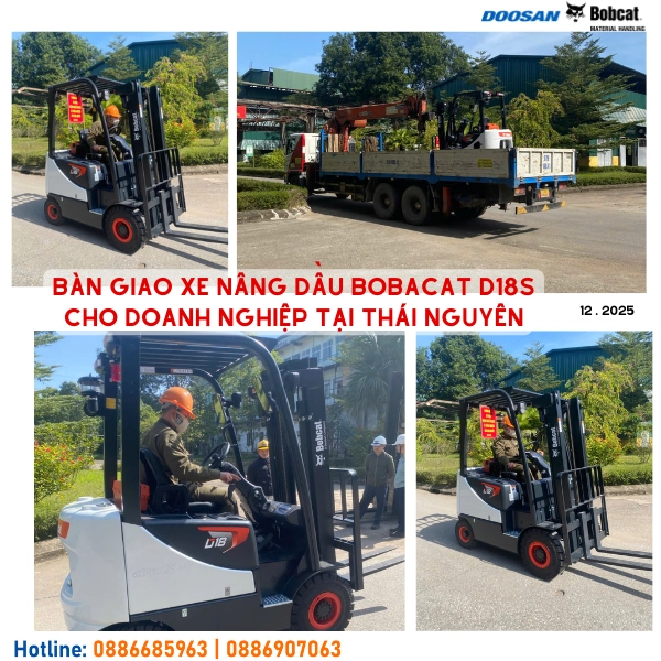 TST Bàn Giao Xe Nâng Dầu Bobcat D18S cho Doanh Nghiệp – Thái Nguyên
